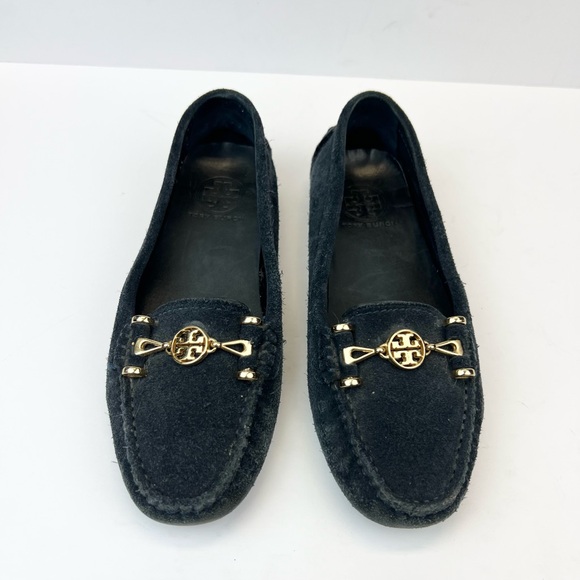 Tory Burch Navy Blue Suede Moccasins Driving Loafer Shoes Size 7M - Picture 8 of 8